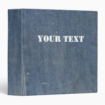 Prewashed Blue Jeans Binders
