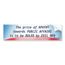 Price of Apathy (Plato) Bumper Stickers