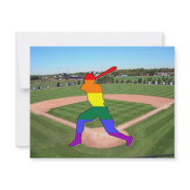 Pride Baseball Personalized Invitations