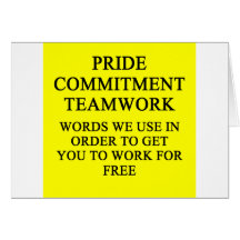 pride in team work joke greeting card