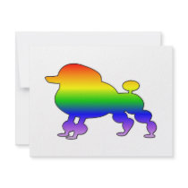 Pride Poodle Custom Invites