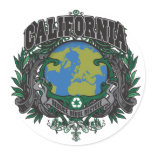 Pride Recycle California Round Sticker