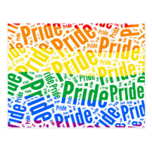 PRIDE WORD PATTERN COLOR -.png Post Cards