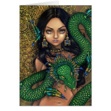 "Priestess of Quetzalcoatl" Greeting Card