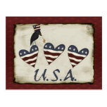 Prim Patriotic Postcard