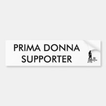 PRIMA DONNA SUPPORTER BUMPER STICKER