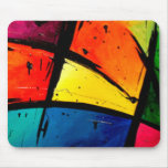Primary Abstract Groovy Art Mouse Pads