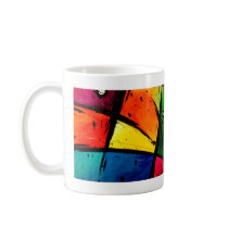 Primary Abstract Groovy Art Mugs