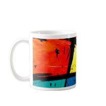 Primary Abstract Groovy Art Mugs