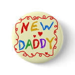 Primary Colors New Daddy Tshirts and Gifts Pins