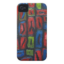 Primary Colour Abstract Prison Cells iPhone 4 Case