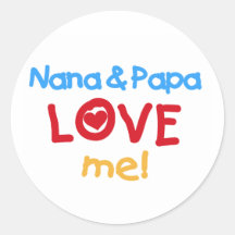 Primary Colours Nana and Papa Love Me Stickers