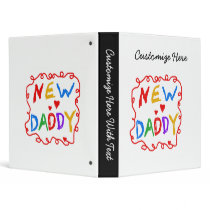Primary Colours New Daddy Gifts Vinyl Binders