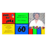 Primary Colours Photo Surprise 60th Birthday Party Photo Card Template