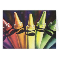 "Primary Reasoning" Watercolor Crayon Art