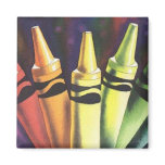 "Primary Reasoning" Watercolor Crayon Art magnets