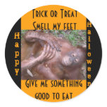 Primate Halloween Trick or Treat stickers