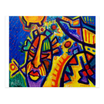 Primative Mask Post Card