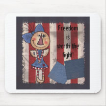 Primitive American Angel- Happy 4th of July Mouse Pads