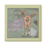 Primitive Bunny Magnet