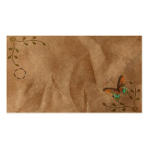 Primitive Butterfly Hang Tag Business Card Template