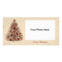 Primitive Christmas Tree Photo Card