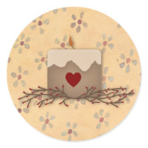 Primitive Country Candle Sticker