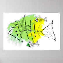 Primitive Fish Canvas Print