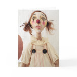Primitive Folk Art Clown Birthday Card