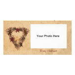 Primitive Holiday Wreath Photo Card