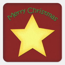 Primitive Star Christmas Stickers