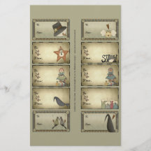 Primitive Things Gift Tags on a Sheet - D2 Full Color Flyer