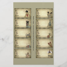 Primitive Things Gift Tags on a Sheet - D4 Custom Flyer