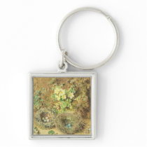 Primroses and Birds' Nests keychains