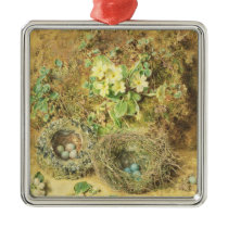 Primroses and Birds' Nests ornaments