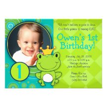 Prince Birthday de grenouille Faire-parts