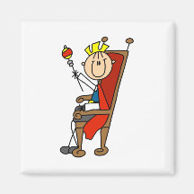 Prince Charming on Throne Tshirts and Gifts Magnet