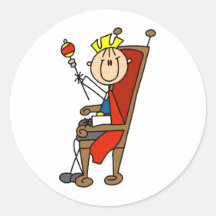 Prince Charming on Throne Tshirts and Gifts Sticker