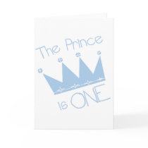 Prince Crown 1st Birthday Tshirts and gifts Greeting Cards