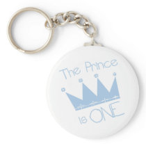 Prince Crown 1st Birthday Tshirts and gifts Key Chain