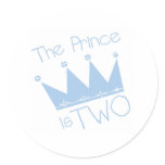 Prince Crown 2nd Birthday stickers