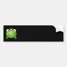 Prince de grenouille. Grenouille de sourire avec u Adhésifs Pour Voiture