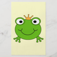 Prince de grenouille. Grenouille de sourire avec u Prospectus