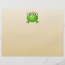 Prince de grenouille. Grenouille de sourire avec u Prospectus Personnalisés
