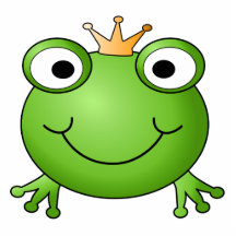 Prince de grenouille. Grenouille de sourire avec u Photos En Relief