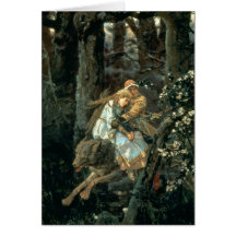 Prince Ivan sur le loup gris, 1889 Cartes De Vœux