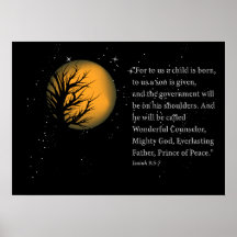 Prince of Peace Christian Scripture Poster Isa 9:6