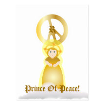 Prince Of Peace Monogram Postcard-Customize