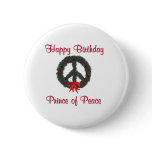 Prince of Peace Wreath Pinback Buttons