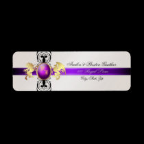 Prince & Princess Purple Champange Address Labels labels